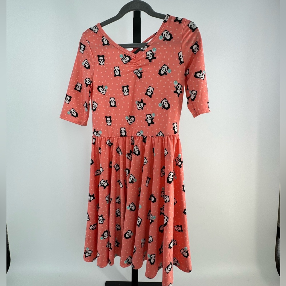 Dot Dot Smile orange panda dress size 7